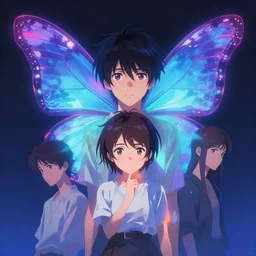 neon butterfly | hyperrealistic digital painting by makoto shinkai, ilya kuvshinov, lois van baarle, rossdraws | afrofuturism trending on artstation