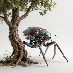 Megalorrhina harrisii bug robotics advanced cybernetics tree Smart bionicle organism biomimmicry exo Biomorph hydraulics trending on behance visualisation industrial design