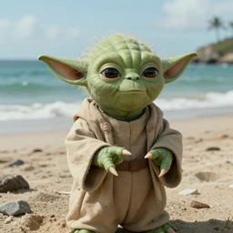 film still of yoda on a beach movie 4 k