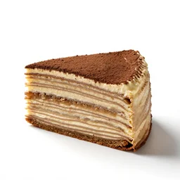 obsidian layer cake, photorealistic, isolated on a pure white background, centered, entire object in frame, sharp focus, soft studio lighting