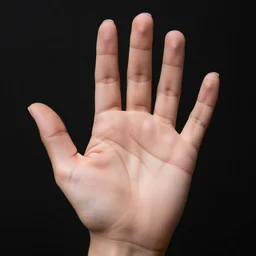 a photo of one ultra detailed woman's palm, other hand not visible, instagram photo, studio photo