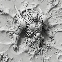 flat greyscale depthmap, displacement texture, heightmap, mechanical, giger