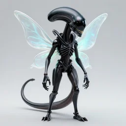 a shiny black hr geiger ridley scott xenomorph fairy princess by senior concept artist jermaine rogers, trending on artstation