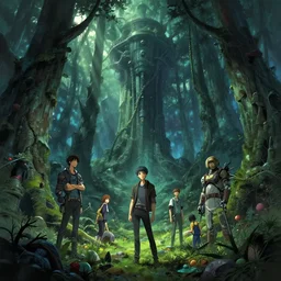 greg manchess concept art of a the cyberpunk elderwood dimension, key visual, ambient lighting, highly detailed, digital painting, artstation, concept art, sharp focus, by makoto shinkai and akihiko yoshida and hidari and wlop and greg rutkowski