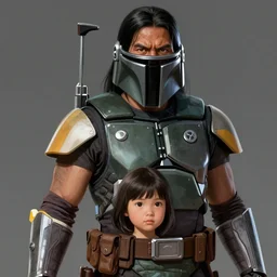 portrait of a man by greg rutkowski, jango fett ii, samoan features, straight black hair, tall and strong, father figure vibes, star wars expanded universe, she is about 6 0 years old, wearing tactical gear, digital painting, artstation, concept art, smooth, sharp foccus ilustration, artstation hq