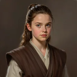 portrait of a woman by greg rutkowski, she looks like daisy ridley, she is about 2 0 years old, beautiful, charming, wearing jedi robes, star wars expanded universe, highly detailed portrait, digital painting, artstation, concept art, smooth, sharp foccus ilustration, artstation hq