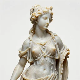 the beautiful renaissance wax goddess, highly detailed melted wax, gi, global illumination, physically based rendering, photorealistic, top light, by Livio Scarpella, Bernini, Urs Fischer, Jin Shan, Mooniq Priem, white background