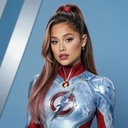 ariana grande as frost from the flash things in the style of waya steurbaut