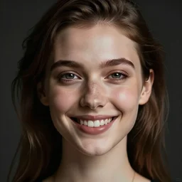 half of the face is smiling, half of the face is rotting, photo portrait