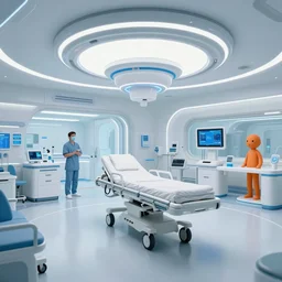 Interior shot of a futuristic Hospital by Petros Afshar and Beeple, James Gilleard, Mark Ryden, Wolfgang Lettl highly detailed