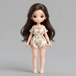 cute japanese and finnish woman with a beautiful face and eyes, long hair, wearing a flowery romper, long legs, fantasy, intricate, full body shot, sexy, highly detailed, digital painting, artstation, concept art, wallpaper, smooth, sharp focus, realistic photo by artgerm and greg rutkowski and alphonse mucha