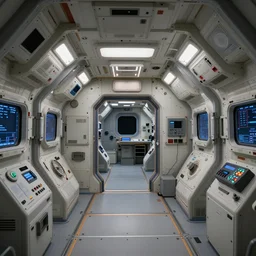 interior of a spaceship, photorealistic, ultra - detailed, 4 k high resolution, hdr shot, cinematic lighting