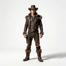 rugged circus ringmaster, studio photography, full body, standing, isolated on a pure white background, centered, whole figure in frame, sharp focus, studio lighting
