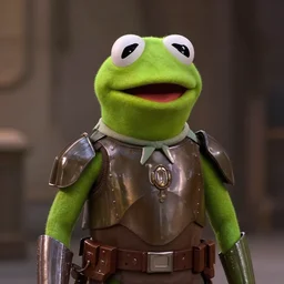 Film still of Kermit the Frog as a Mandalorian, from The Mandalorian (2019)