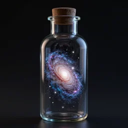 milkyway galaxy in a glass bottle, trending on artstation