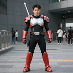 man cosplaying as samus, photorealistic