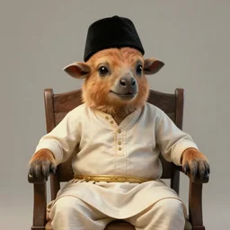 portrait of a khatapa sitting on a chair, cute, hilarious, light - hearted, highly detailed, funny, hahahaha, found on artstation, hyperrealistic digital art