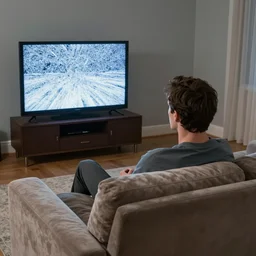 large pov roach - man sitting on a whole couch watching tv static by greg rutkowski and chet zar, horror movie poster, hyper realist face, photo realistic, satanic, award - winning, museum worthy tool music video, post - processing 8 k