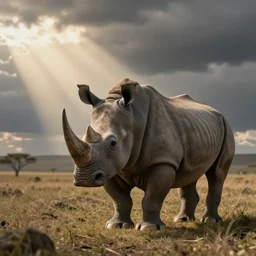 a super furry rhino