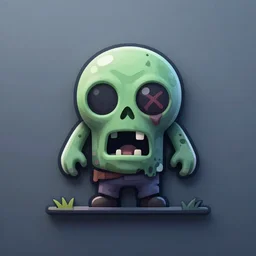 zombie game icon hyper detailed