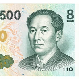 a portrait of a man engraved like a banknote