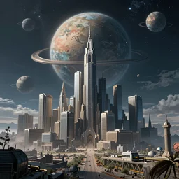 machine city on a distant planet by colin geller, vivid, detailed, masterpiece, atmospheric, cinematic