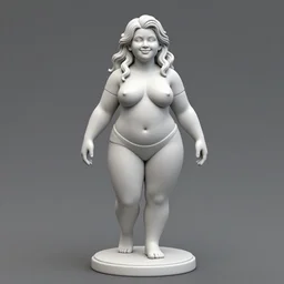 80mm resin detailed miniature of chubby wonder woman, smile, beautiful bone structure, symmetrical facial features, Product Introduction Photos, 4K, Full body