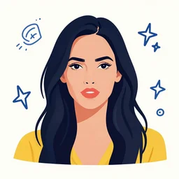 megan fox colorful portrait, artwork by arunas kacinskas, graphic design, flat color and line, sketch, minimalistic, procreate, digital illustration, vector illustration, doodle, graphic, sketchbook