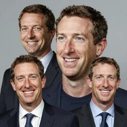 4 k highly detailed portrait photography of mark zuckerberg smiling happy and satisfied