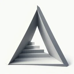 impossible figures, triangle, stairs, optical illusion