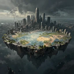 diskworld, dark city, flat earth society, flat, edge of the world, point of no return, realistic, matte painting, unreal engine, 8k, wide angle, f12, paul kidby, james gurney and greg rutkowski, trending on artstation