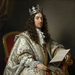 beautiful oil painting, portrait of Louis xiv in coronation robes 1701, Dan Mumford, Alex grey, hyacinthe rigaurd, highly detailed, ornate