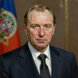 boris yeltsin the cybernetic president by chris warner, oil on canvas, deep depth field, masterpiece, by donato giancola, trending on artstation, featured on pixiv, cinematic composition, hyper - detailed, hd, hdr, 4 k, 8 k