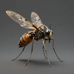 portrait shot of a steampunk robot mosquito, unreal engine realistic render, 8 k, micro detail, intricate, elegant, highly detailed, centered, digital painting, artstation, smooth, sharp focus, illustration, artgerm, tomasz alen kopera, peter mohrbacher, donato giancola, joseph christian leyendecker, wlop, boris vallejo
