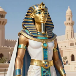 mercy with pharaoh, in overwatch official style