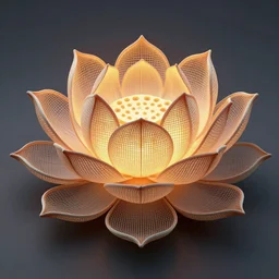 mesh 3D model of a lotus flower form in Houdini mesh mode
