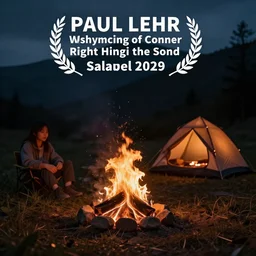 cozy camp fire by paul lehr