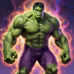 portrait of erna solberg as the hulk, hyperdetailed illustration by irakli nadar and alexandre ferra, volumetric lighting, psychedelic, intricate, hyper detailed, smooth, vibrant aura, intricate linework