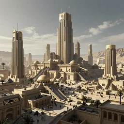 Persian empire futuristic cyberpunk city, large scale epic trending on artstation