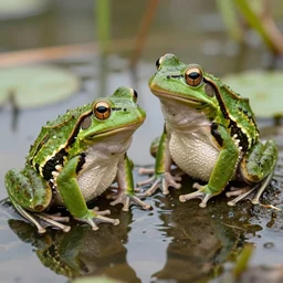 two frogs by Julian Glander