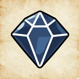 old americana style, diamond gem, parchment background, cartoonish, bold white lines, clean cut, neat