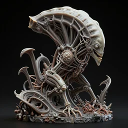 HYPER REALISTIC VFX SIMULATION of one of H.R GIGER'S works, HIGHLY INTRICATELY DETAILED 3D OCTANE RENDER