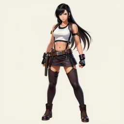 complete body artwork of tifa lockhart, detailed, trending on artstation