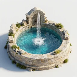 3d Rendered rendition of the well of eternity