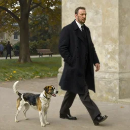 Tom Hardy walking a dogs by Edouard Manet