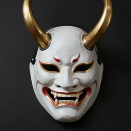 a mask of loki, gods, japanese hanabi mask, visceral, artstation