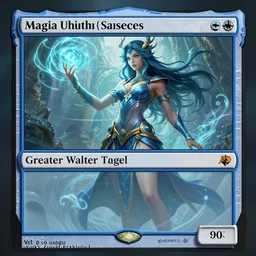 A woman-shape greater water-elemental in the style of magic the gathering, realistic, accurate body features, trending on artstation, artstationHD, artstationHQ, 4k, 8k
