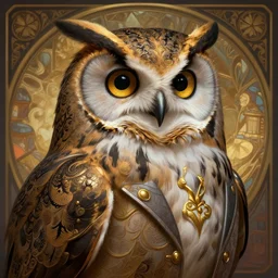 a smart owl with a smart suit in a smart atmosphere, deep focus, d & d, fantasy, intricate, elegant, highly detailed, digital painting, artstation, concept art, matte, sharp focus, illustration, hearthstone, art by artgerm and greg rutkowski and alphonse mucha
