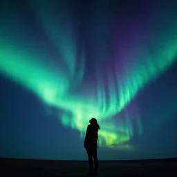 Wallpaper of Shooting Stars, Northern Lights, digital art, soprano,