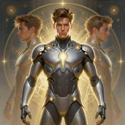 symmetry!! portrait of kang, marvel, sci - fi, tech wear, glowing lights!! intricate, elegant, highly detailed, digital painting, artstation, concept art, smooth, sharp focus, illustration, art by artgerm and greg rutkowski and alphonse mucha